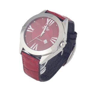 Chronotech Black Leather Dress Men's Watch